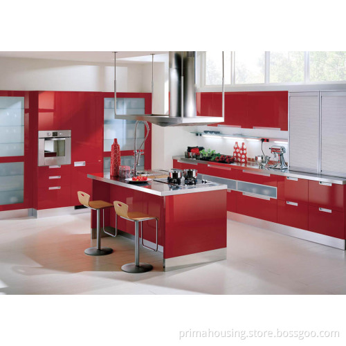 Baked Lacquered Kitchen Cabinets/ Baked Painting Cabinet (PR-K32)
